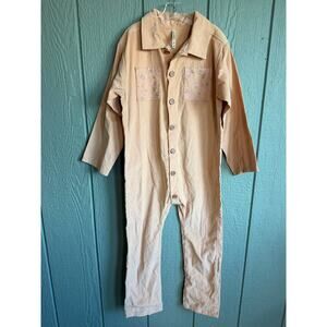 Wild Wawa Cord Floral Pocket Jumpsuit, Size 7-8 years